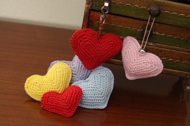 Cuore Portachiavi Uncinetto Amigurumi Schema Gratis