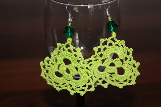 Orecchini Triangolari Crochet Uncinetto Schema Gratis Free