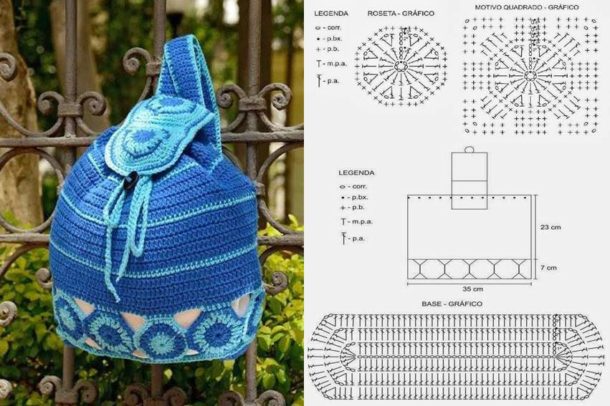 Zainetti E Borsette Schema Gratis Free Uncinetto Crochet